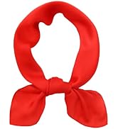 Silk Head Scarf for Women Satin Neck Scarves Square Solid Hair Bandana Headband 27.5"