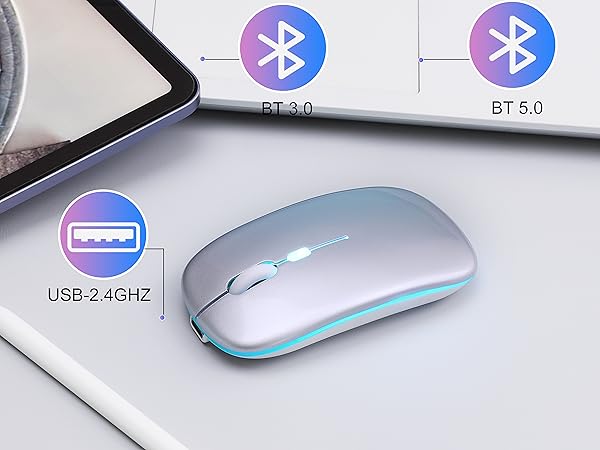 AZTZATZ Wireless Bluetooth Mouse Rechargeable