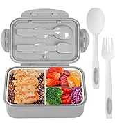 Bento Boxes for Adults - 1100 ML Bento Lunch Box Container For Kids With Spoon & Fork - Durable P...