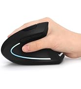 Ergonomic Mouse, LEKVEY Vertical Wireless Mouse - Rechargeable 2.4G Optical Vertical Mice : 3 Adj...