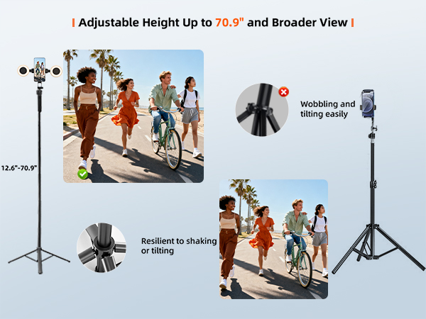 phone tripod with light