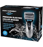 Electric Foot Callus Remover, Feet Scrubber: Own Harmony Rechargeable Mens Pedicure Tools Kit, Pr...