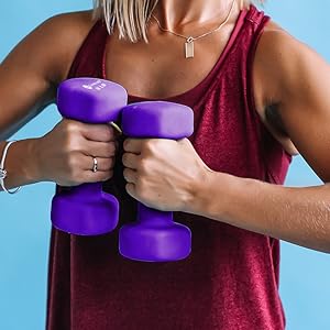 Pair of Dumbbells Set of 2 Soft Non Slip Grip