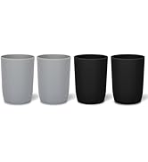 Topsky 4pcs Bathroom Tumbler Toothbrush Cup Plastic Tumblers Water Tumbler Reusable Drinkware, Mo...