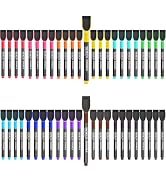 Magnetic Dry Erase Markers Fine Tip - 48 Pack 12 Colors Whiteboard Markers with Eraser Cap, Low O...