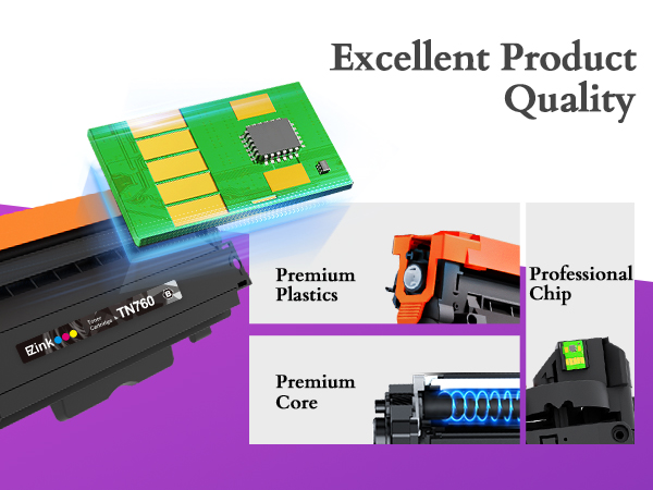 E-Z Ink TN760 Toner for Brother Printer Compatible for Brother TN-760 TN730 TN-730 Toner Cartridges