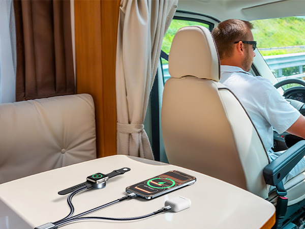 Travel Essentials multi charging cable for apple watch charger