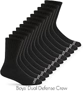 Fruit of the Loom Boys' Dual Defense Ankle Socks (10 Pack)