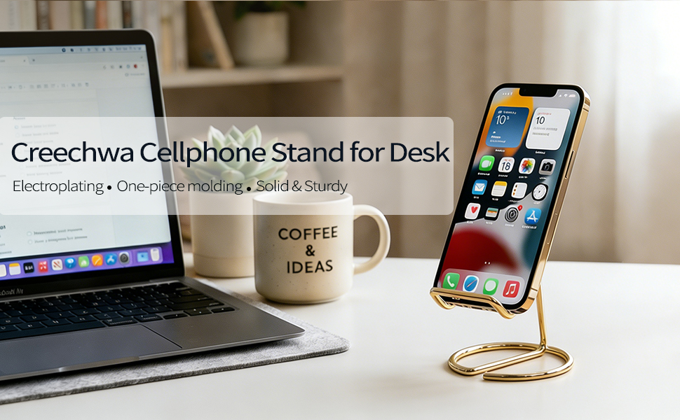 gold phone holder for office desk