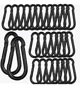 60PCS 3'' Spring Snap Hook Carabiners, M8 5/16Inch Galvanized Steel Quick Link Carabiner Clips, H...
