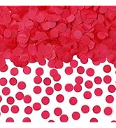 0.5LBS Confetti, Red Biodegradable Confetti - Rectangular Fluttering Tissue Paper Confetti for Ca...