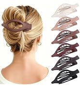 Flat Hair Clips for Women - 6 PCS French Flat Claw Clips Medium Hair Clips for Girls Large Hair C...