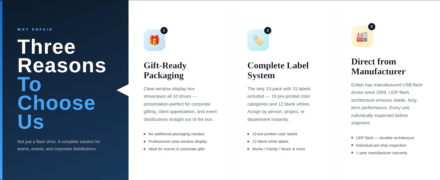 why choose Enfain flash drives