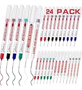 LYXMYGS 24 PCS Long Head Deep Hole Marker Pens,20mm Long Nib Marker, Longs Nose Markers, Waterpro...
