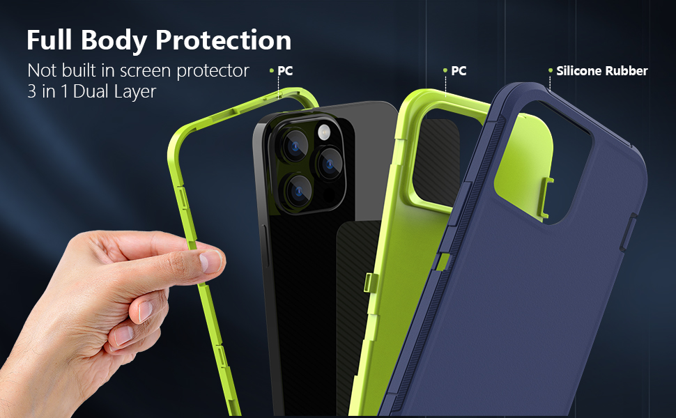 Raised lip around the screen & camera provides excellent impact & drop protection
