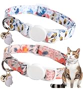 Unique style paws 2 Pack Kitten Collar Breakaway with Bell & Pendant, Adjustable Safety Cat Cotto...