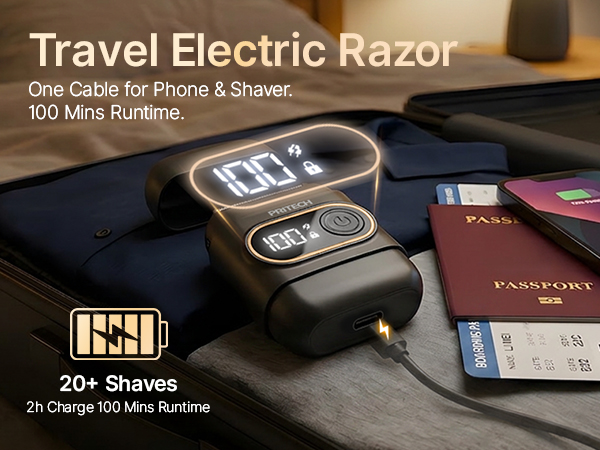 Type-C fast charge and 100mins battery life are suitable for travelers