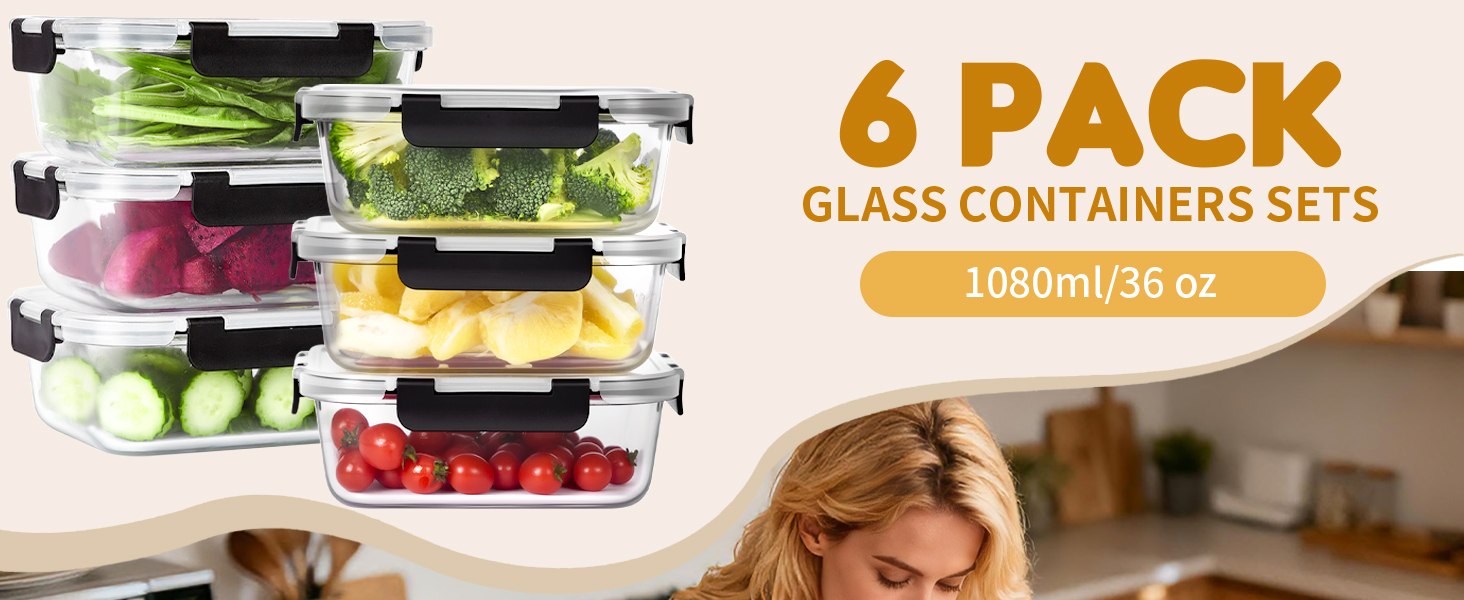 Glass Food Storage Containers with Lids