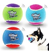 GiGwi Tennis Balls for Dogs, Squeaky Dog Tennis Balls for Exercise, High Bouncy Dog Balls Bright ...
