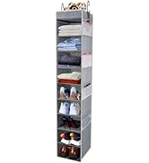 roomtalk Large-Sized Hanging Shoe Organizer 10-Shelf, Sturdy Hanging Closet Organizer with 8 Side...