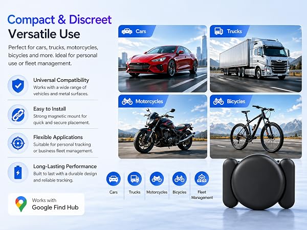 GPS Tracker for Vehicles,Magnetic Waterproof Car Tracker