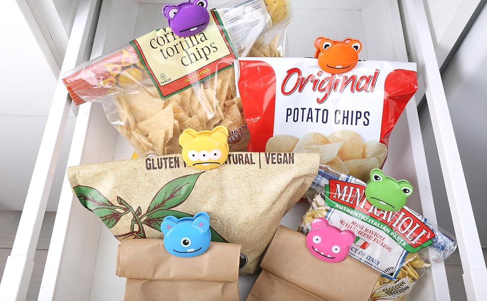 Bag Clips 6 Set + Crazy Monsters - BC05XM