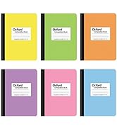 Oxford Composition Notebooks, 6 Pack, College Ruled Paper, 9-3/4 x 7-1/2 Inches, 100 Sheets, Asso...