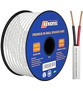 KENGIYEL 14/2 Speaker Wire (50 Feet) 14AWG Gauge in Wall Audio Speaker Wire, Fire Safety CL2 CL3 ...