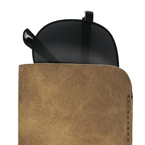 Brown glasses pouch