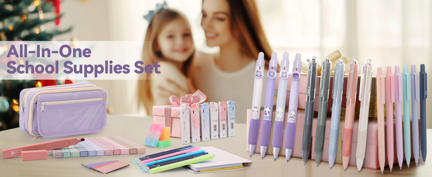 pens pencils and highlighters set