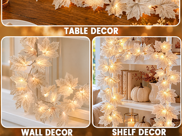 fall decor fall decorations for home fall lights fall garland halloween decor thanksgiving decor