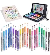 ZSCM 21 Colors Acrylic Glitter Markers Paint Pens, Rock Painting Pens Markers Metallic Art Marker...