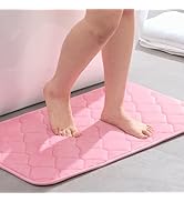 BSAOUTZ Memory Foam Bath Mat, Soft Velvet Bathroom Mats, Super Absorbent, Non-Slip, Thick Bath Ru...