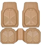 CAR PASS Heavy Duty Rubber Car Mats, Deep Dish Car Floor Mats Full Set, Universal All Weather Aut...