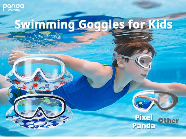 wide swimming goggles for kids 6-14