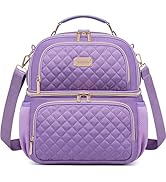 Weitars Lunch Bag for Women,Dual Compartment Lunch Box for Women Lunch Tote for Work,Insulated Le...