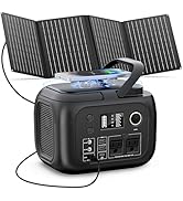 SinKeu 300W Portable Power Station with Solar Panel 40W, 260Wh Solar Generator with Panels Includ...