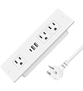 HEZI Recessed Power Strip, Furniture Drawer Outlet with 20W PD USB-C & 18W QC3.0 USB-A, Plug in 3...