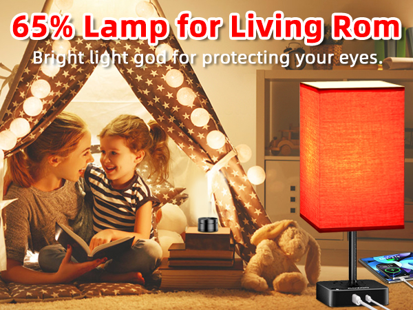 Bedroom Table Lamp with Remote Operation Control