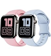 Silicone Strap Compatible with Kids Apple Watch Band 38mm 40mm 41mm 42mm 44mm 45mm 46mm, Soft Spo...
