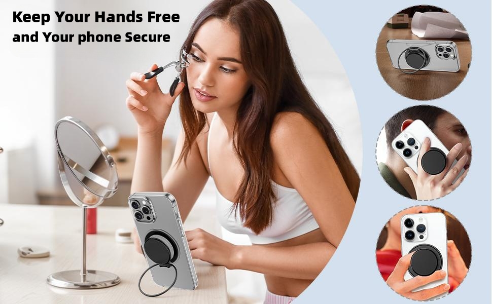 Expandable Collapsible Phone Grip Stand Holder with Adjustable Kickstand