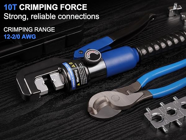hydraulic battery crimping tool