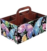 Tontut Diamond Painting Kit Storage Box, Ice Butterfly 5D DIY Open Multi-Compartment Organizer fo...