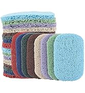 AHANDMAKER Soap Lift Pad, 16 Pcs 8 Colors Soap Saver Soap Dish Holder Accessory Drains Water, Cir...