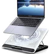16inch Single Fan Lap Chill Mat - Aluminum Panel Laptop Cooling Pad, Heat Protection Laptop Coole...