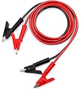 KAIWEETS Alligator Clips Electrical Test Leads Set, 15A Jumper Wires Heavy Duty with Protective C...