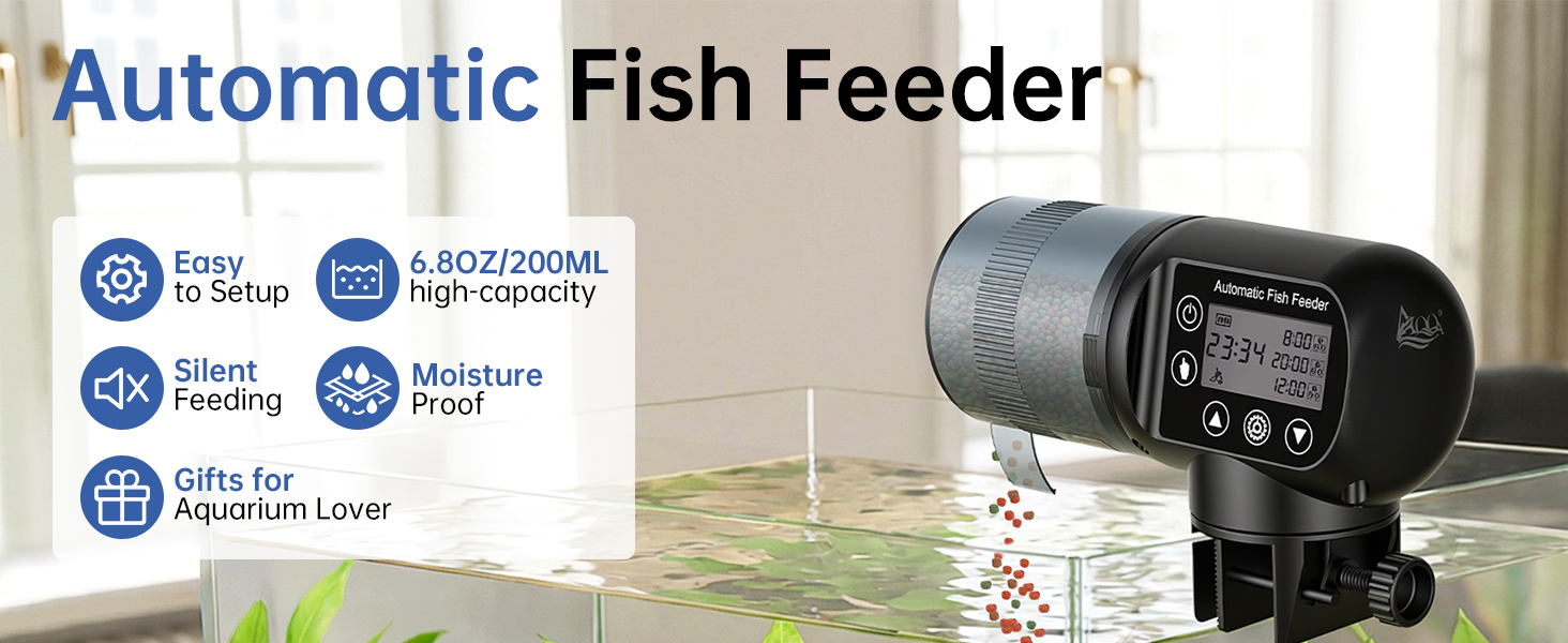 AQQA Automatic Fish Feeder for Aquarium AQ230