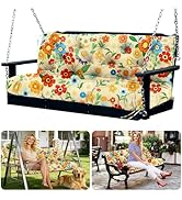 SXBFHGH Porch Swing Cushions 3 Seater Replacement Thicken 5" Waterproof & Fade Resistant Swing Cu...