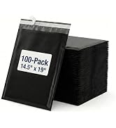 BOX USA Shipping Bags 14½" x 19" (100-Pack) Black - Large Heavy Duty Self-Adhesive Envelope Poly ...