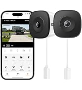HOMIQ LIFE Window Security Camera 2K, Indoor WiFi Cameras 2.4GHz/5GHz, 2 Pack with Colorvue AI Co...